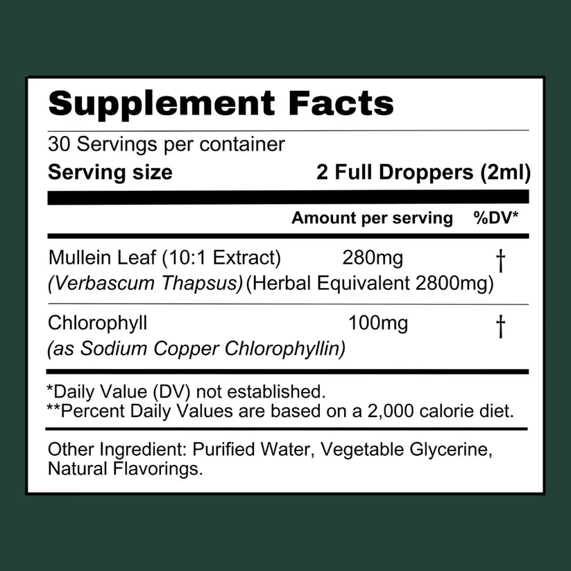 Zeytra Mullein + Chlorophyll - For Lung Health